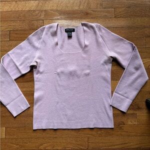 New York & Company Light Purple Scoop Neck thick top.